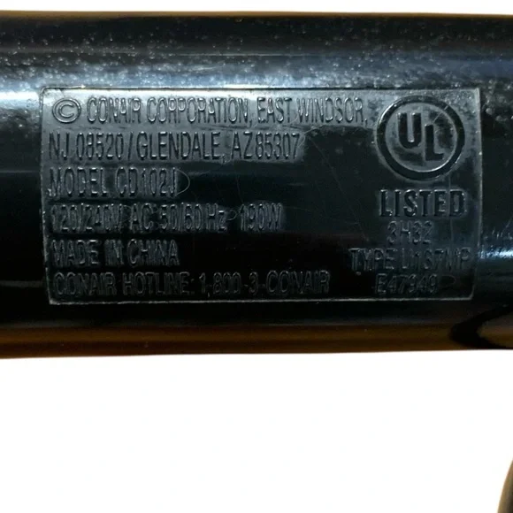 CONAIR Curling Iron Tong 1 1/4” Barrel Model CD102J Very Good with Stand - Picture 6 of 11